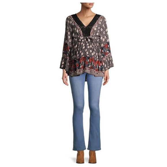 NWT☆OH! MAMMA☆Women's Small MATERNITY Bootleg Full Panel Jeans - Picture 4 of 8